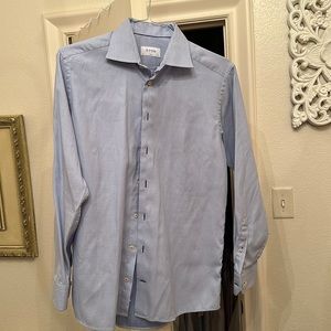 Like New Eton Blue Patterned Shirt Slim 16 41